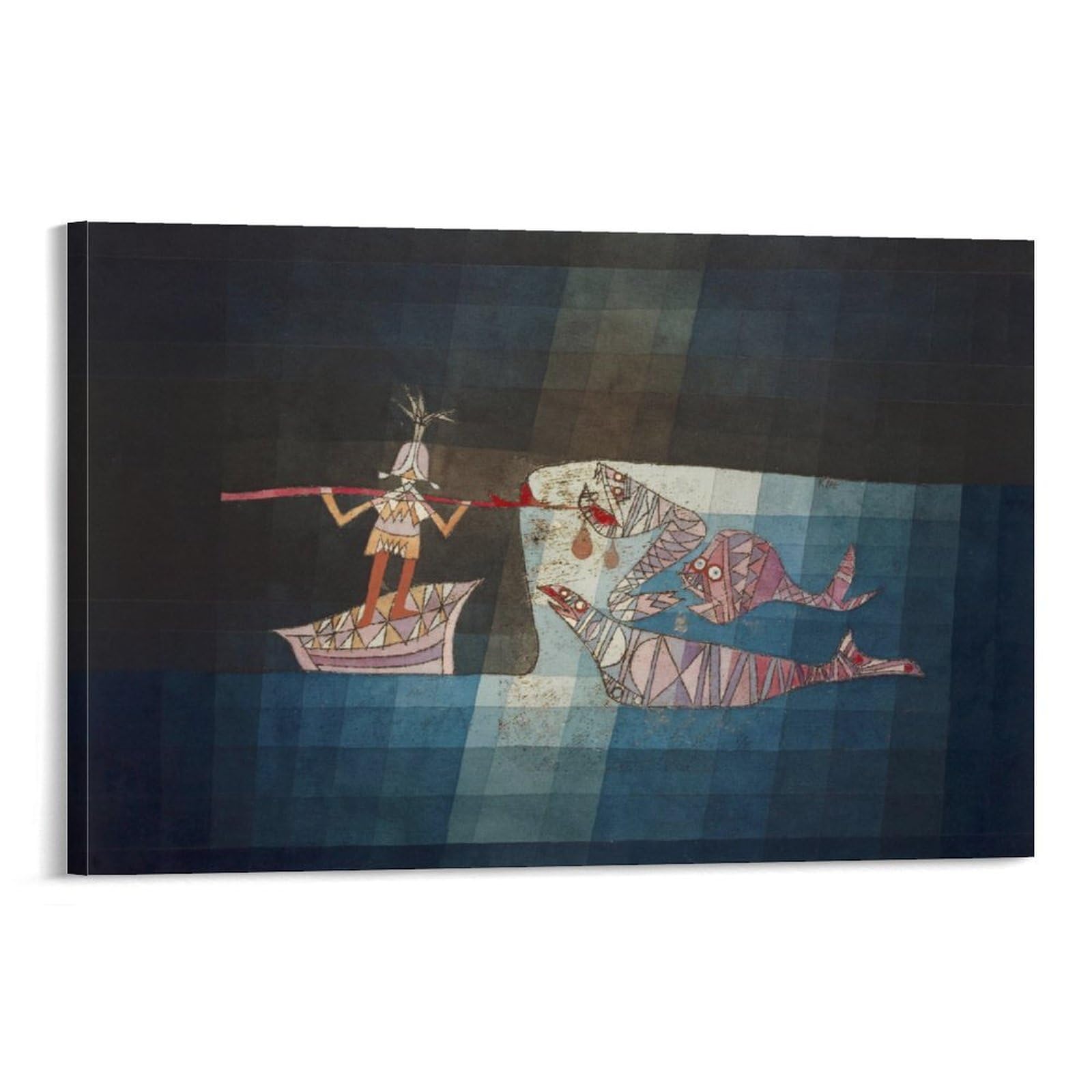 Peintre Paul Klee Scène de combat de la bande dessinée Fantasy The Sailor Poster peinture sur toile murale défilement Impression murale Décoration murale 60 x 90 cm