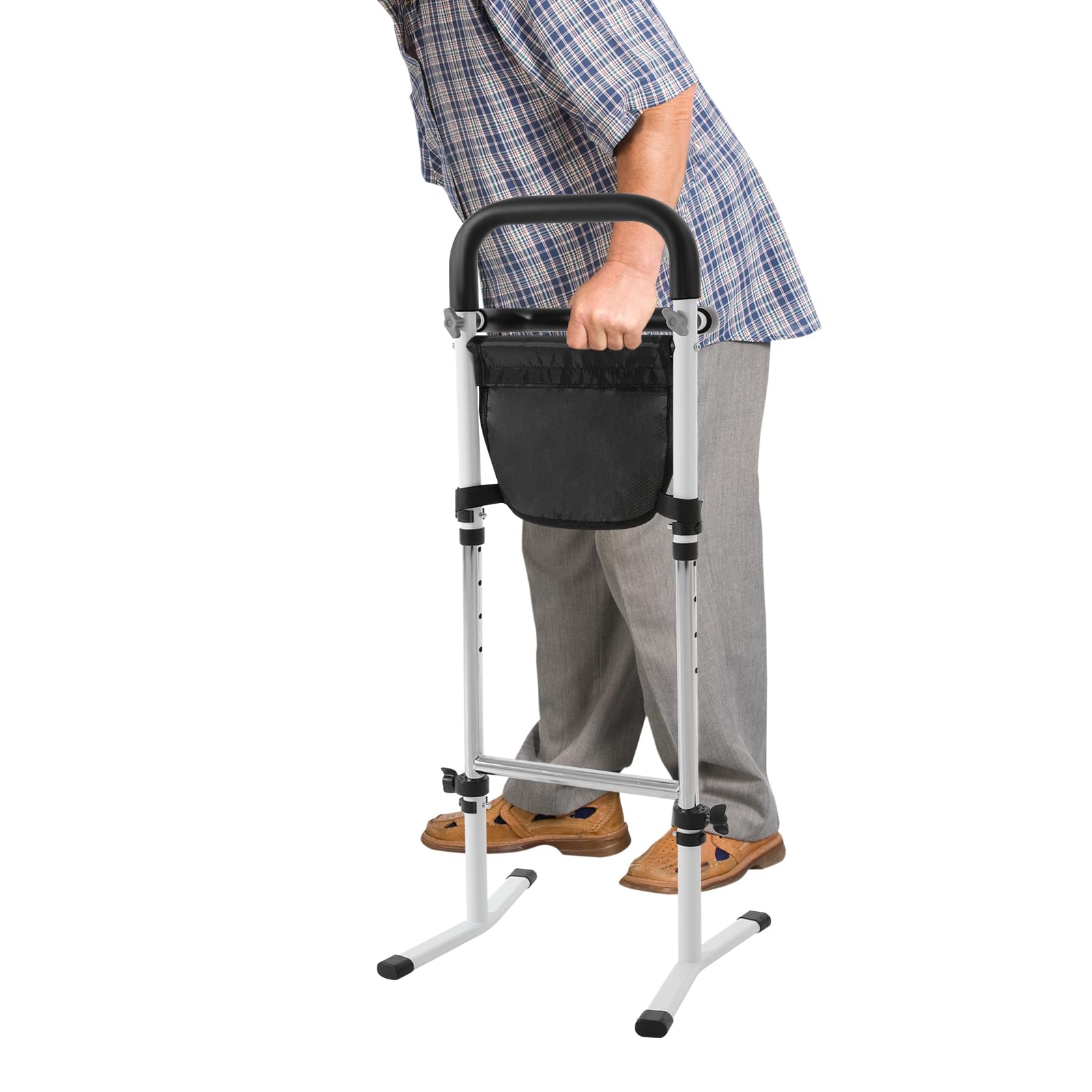 Ayuda para levantarse para personas mayores, altura ajustable, ayuda para levantarse y sentarse con bolsa de almacenamiento para ancianos, embarazadas y discapacitados