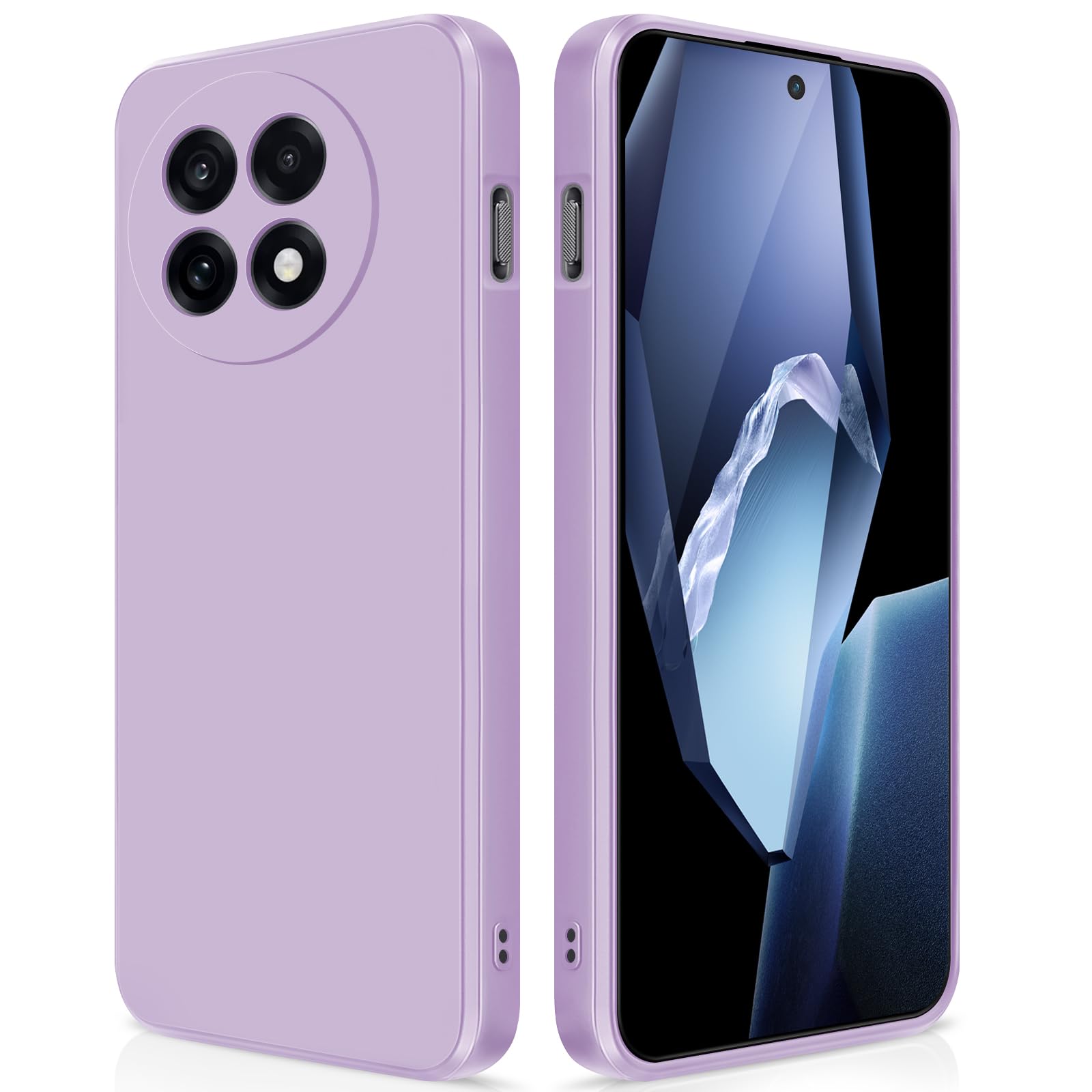 GiiYoon Silicone Case Compatible with Oneplus 13R, Full Body Silky Soft Touch Phone Case with Camera Protection, Shockproof Cover with Microfiber