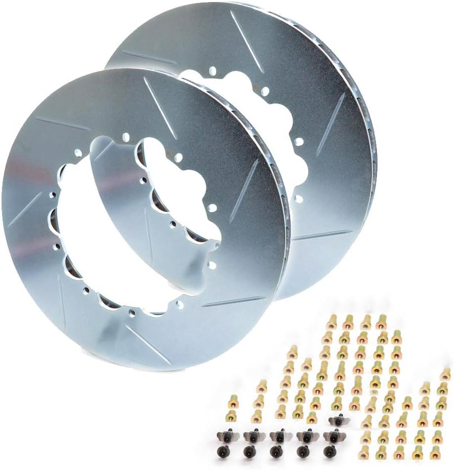 (D1-032) REPLACEMENT FRONT SLOTTED ROTOR RING (NO HAT) FOR PORSCHE 981/986/987 PCCB, MOST 996/997 C4S/TT/GT2/GT3/PCCB