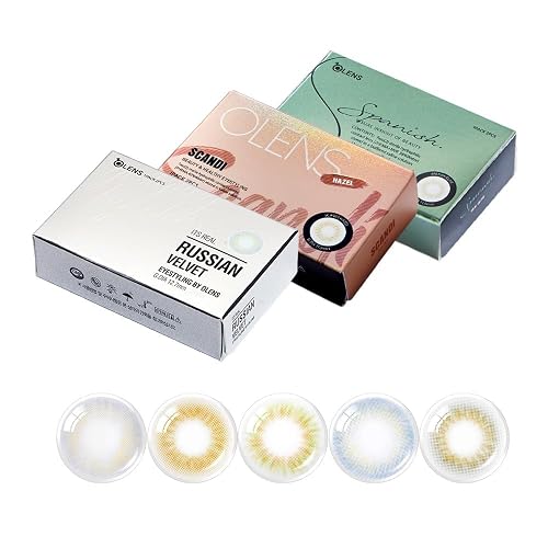 OLENS Monthly Color Contact Lens - 1Month Coloured Contact Lens (Monthly Disposable / 2Pcs), Russian Velvet Brown