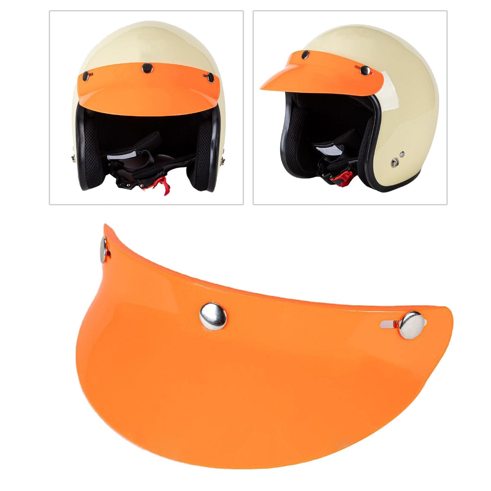 Amazon.co.jp: Hzoibyze 3スナップバイクヘルメットバイザー ピークUV