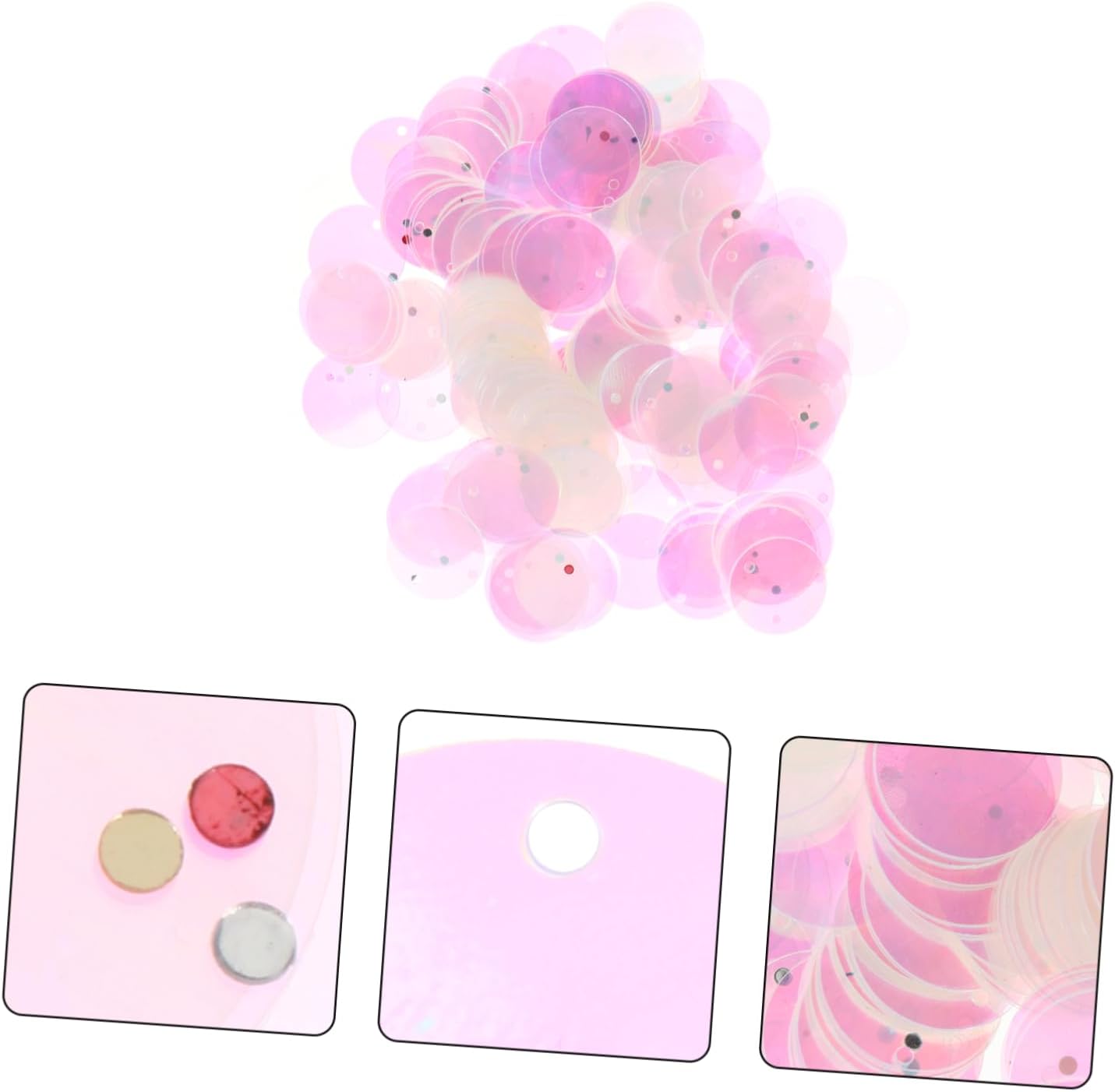 1pack Flat Round Sequins Iridescent Colors for DIY Crafts Sewing and Embellishments for Clothing Accessories Hair Decorations