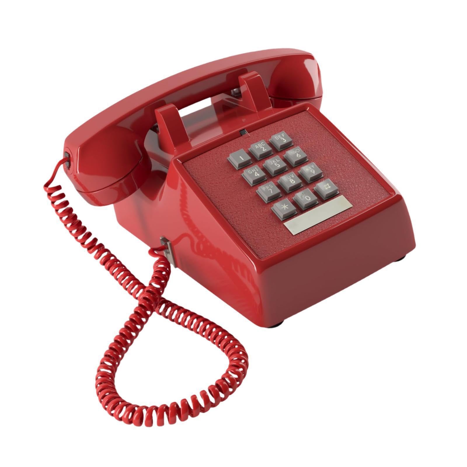 Telefono con filo dal suono forte, stile retrò vintage, pratico