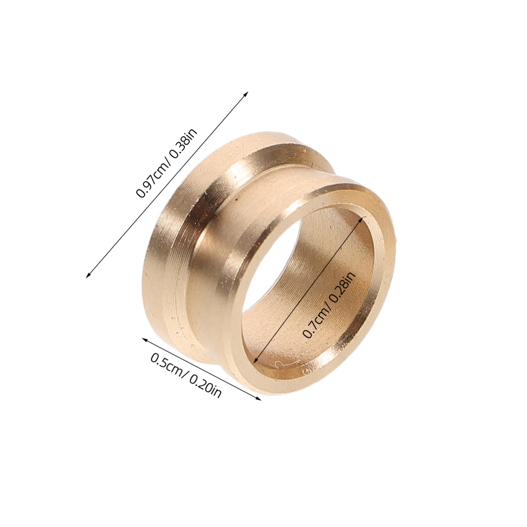 Yardwe 2pcs Ring Guide Replacement for Fishing Rods Durable Brass Eyelets for Smooth Casting Inner Diameter Fishing Accessories for Enthusiasts and Anglers