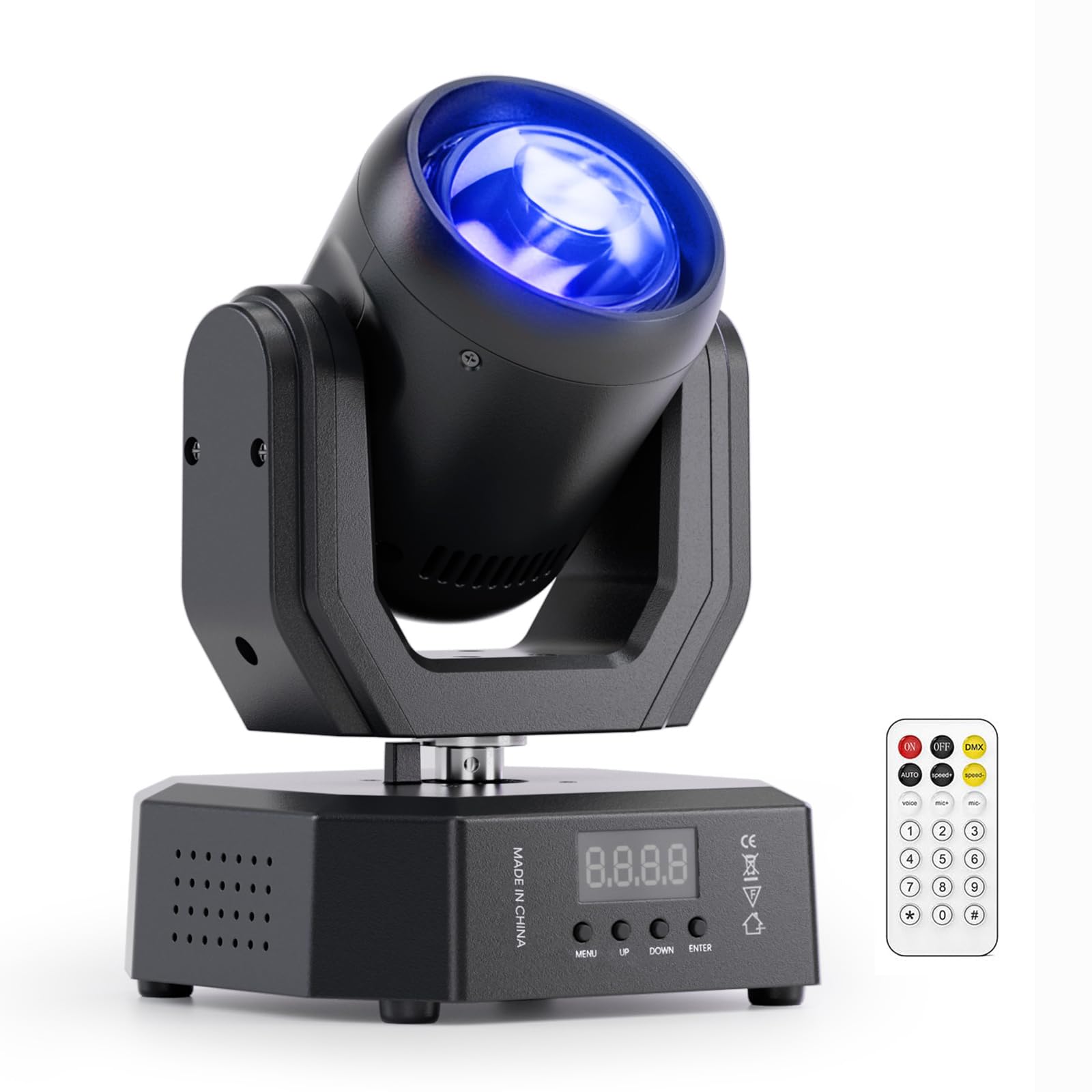 Mini Teste Mobili LED 30W Beam uce da Palcoscenico con Telecomando 5 modalità controllo Stroboscopico DMX512 Luci Palcoscenico per Natale Club DJ Discoteca Festa