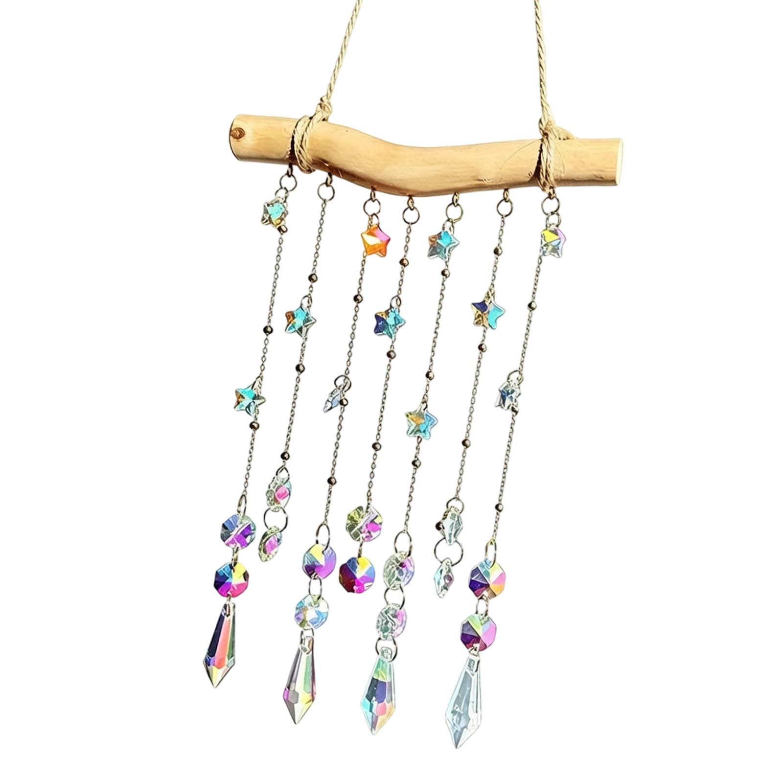 Star Crystal Suncatchers Window Hanging Crystal Drops Prism Rainbows Makers Wind Chimes for Home Garden Decoration for Window Hanging Home Garden Ornament for Decors