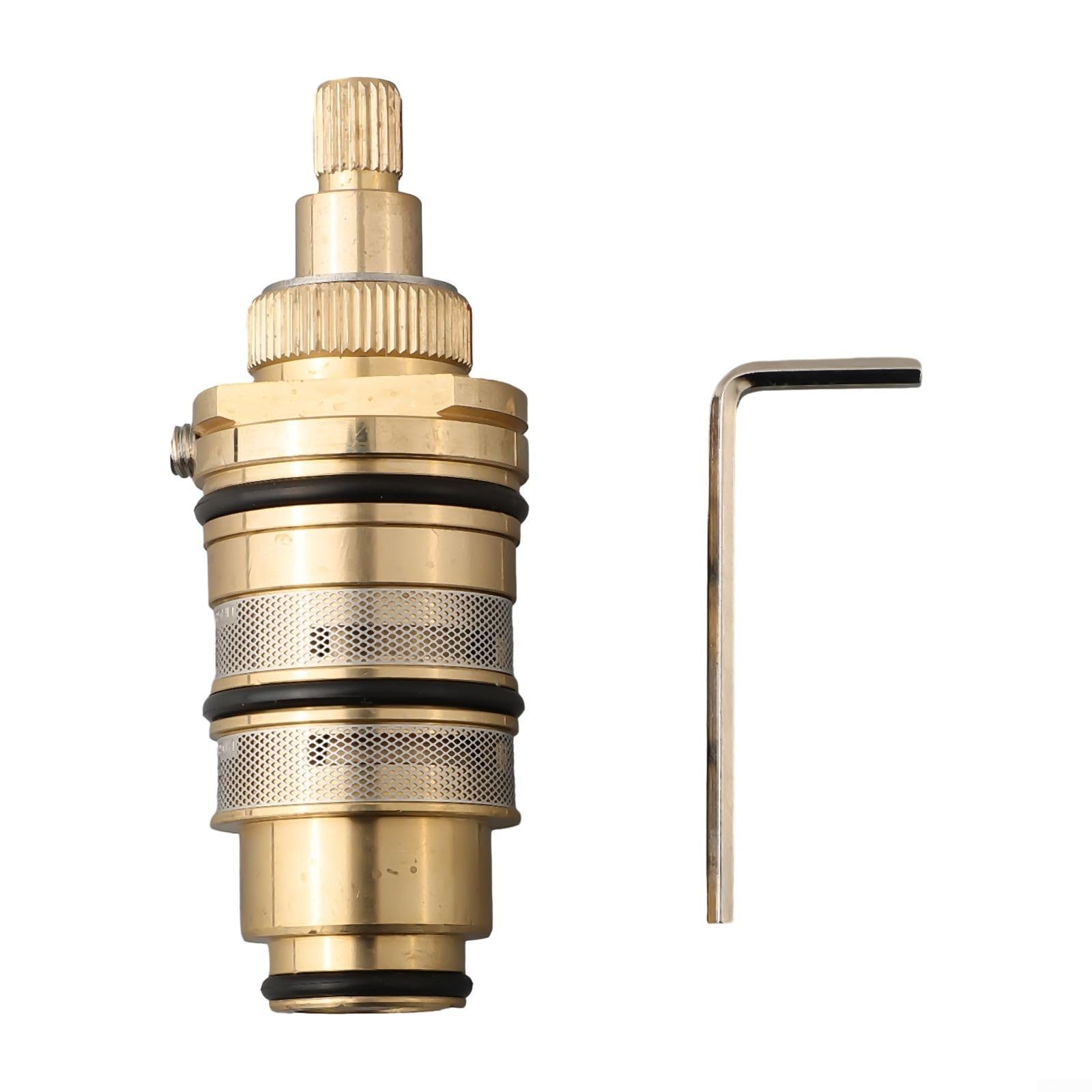 Whychstore Cartouche thermostatique universelle en cuivre avec contrôle de la température - Valve de douche en laiton pour divers appareils de barre de douche, NOUE68BW17ZZWWKU70706WF23360