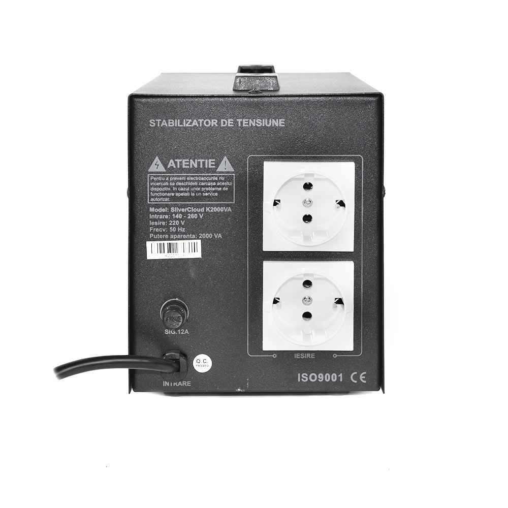 Estabilizador de tensión SilverCloud 2000 VA, Estabilizador de Voltaje 1200W