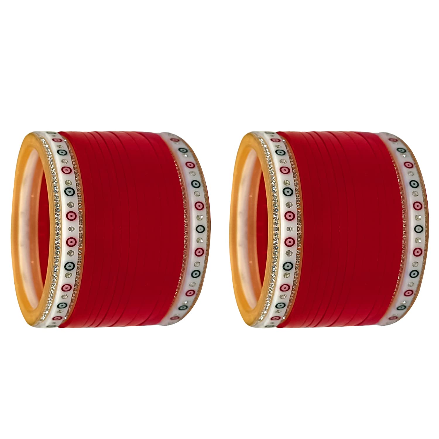 Bridal Punjabi Chuda Bangle Set for Womens (Set of 1) Red (2.10) (B0BTPBFJW7) Amazon Price History, Amazon Price Tracker