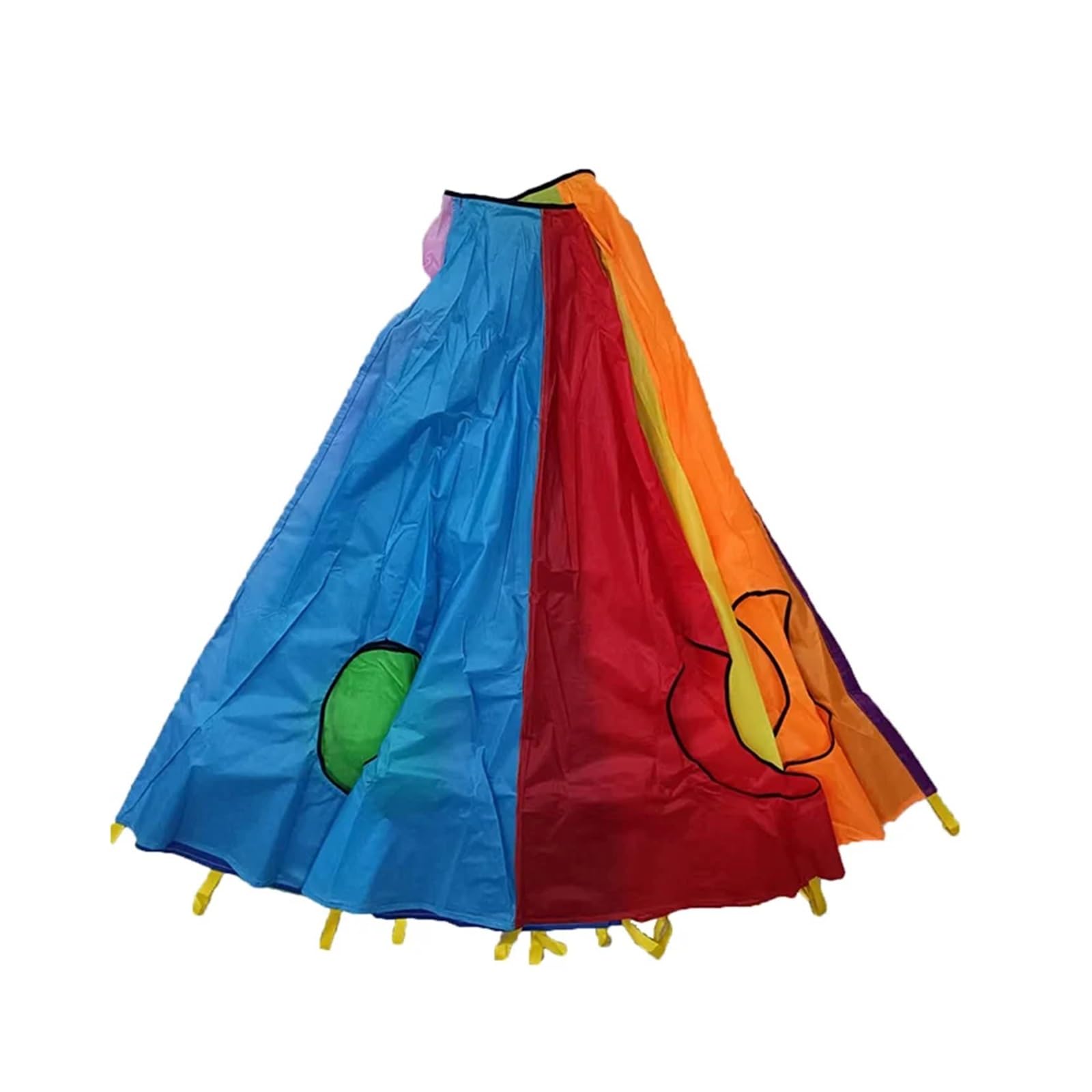 Bunt Fallschirm Spielen Fallschirm Regenbogen Regenschirm mit Löchern Gopher Spiel Outdoor Sport Sensorische Training Ausrüstung Gopher Regenbogen Regenschirm(2m)