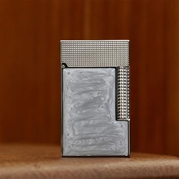 High-End Pure Brass Gas Lighter, Creative and Unique Ink Shadow Frost Pattern, Flip Cover with Crisp Piano Sound, Cigar Candle Mens Cool LighterA