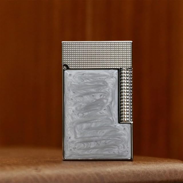 High-End Pure Brass Gas Lighter Creative and Unique Ink Shadow Frost Pattern Flip Cover with Crisp Piano Sound