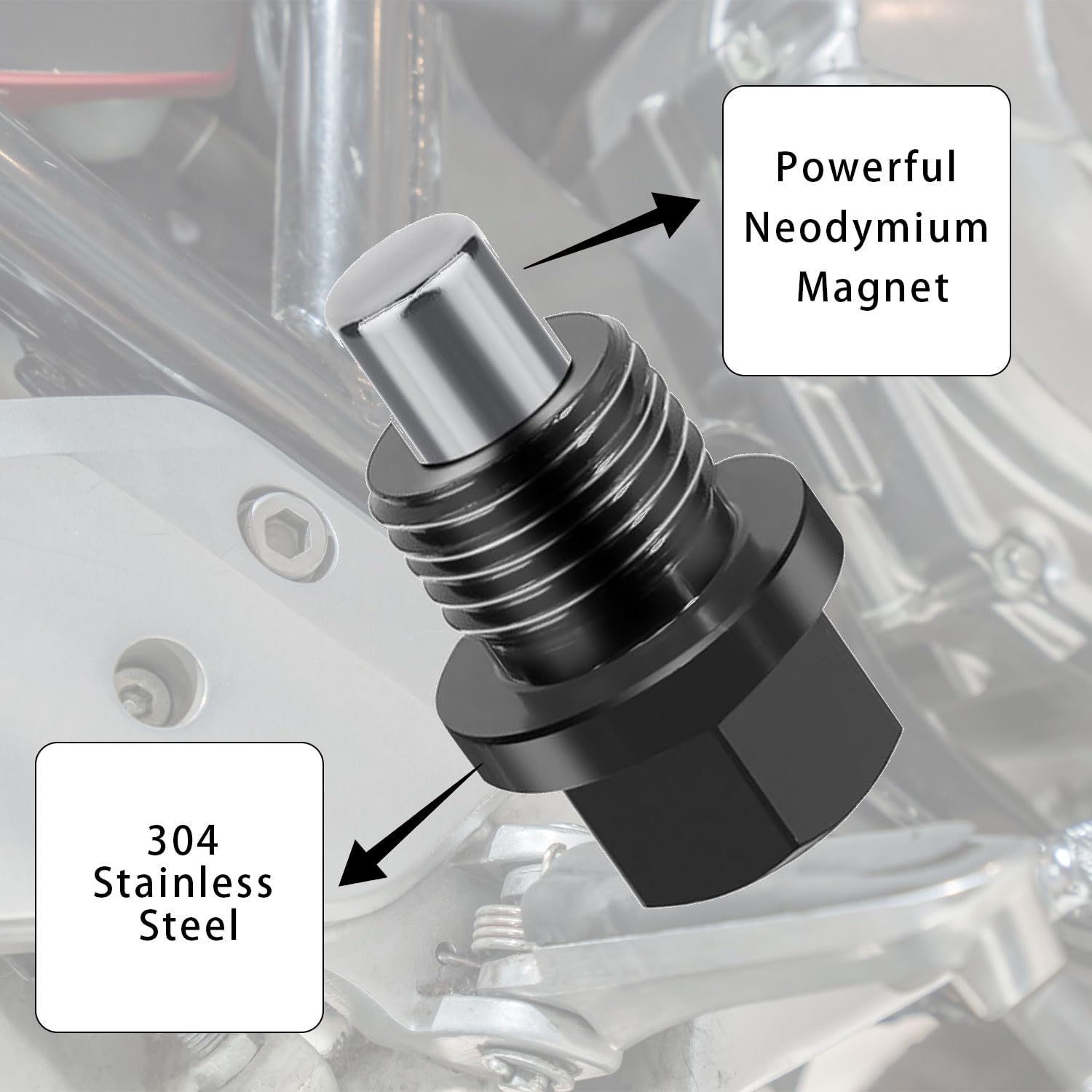 Tappo Di Scarico Olio Magnetico 2 Pezzi - In Lega Di Alluminio Con Guarnizione - Foto 10