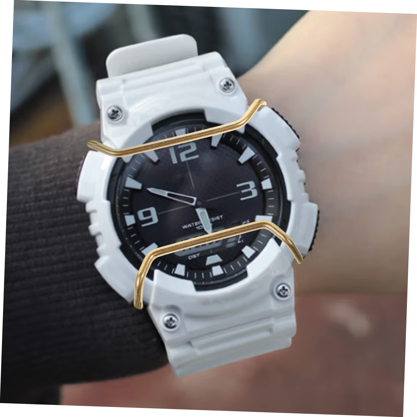 DOITOOL 5 Pièces Montre Pare-Chocs Protecteur de Montre Pratique Pare-Chocs d'écran de antirouille s Coque de Protection Garde de Robuste Surveilleur Métal Regardez