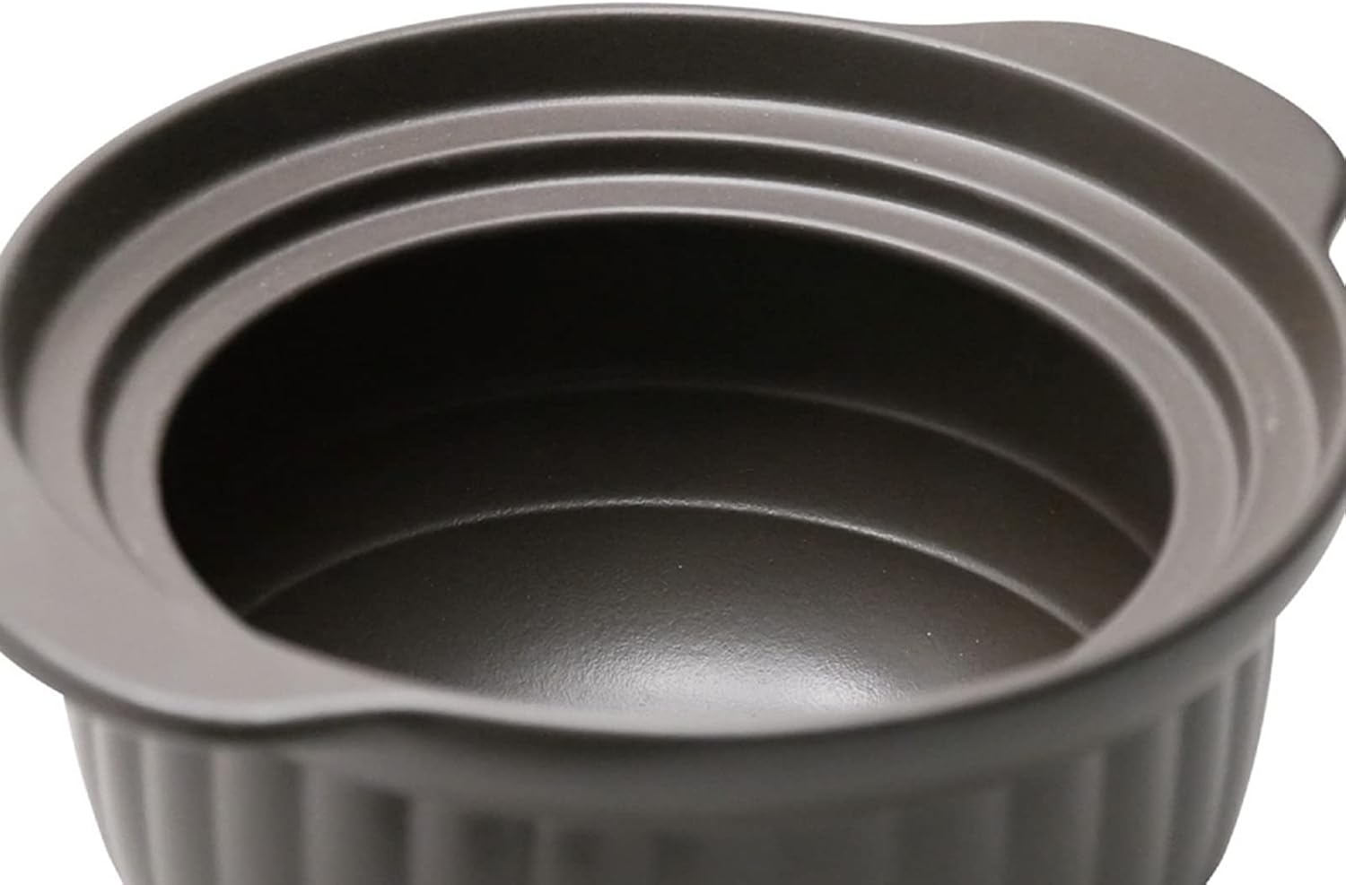 Suzuki 7223-0700 Rice Earthenware Pot, 2 Cups, Direct Fire, Microwave Compatible, Approx. 7.9 inches (20 cm), Thermatec Floral Pattern, Anthurium, Black