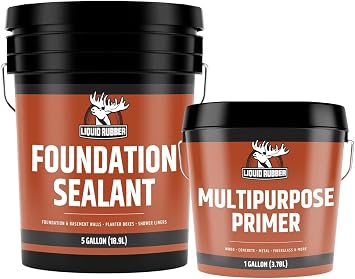 Liquid Rubber Foundation and Basement Sealant & Multi-Purpose Primer Kit - 5g Foundation Sealant & 1g Multi-Purpose Primer