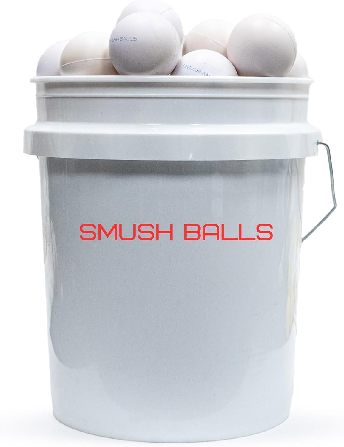 Smushballs Baseball & Softball Training Balls w/Bucket– Durable Foam Practice Balls for Hitting & Pitching - Multiple Colors and Sizes