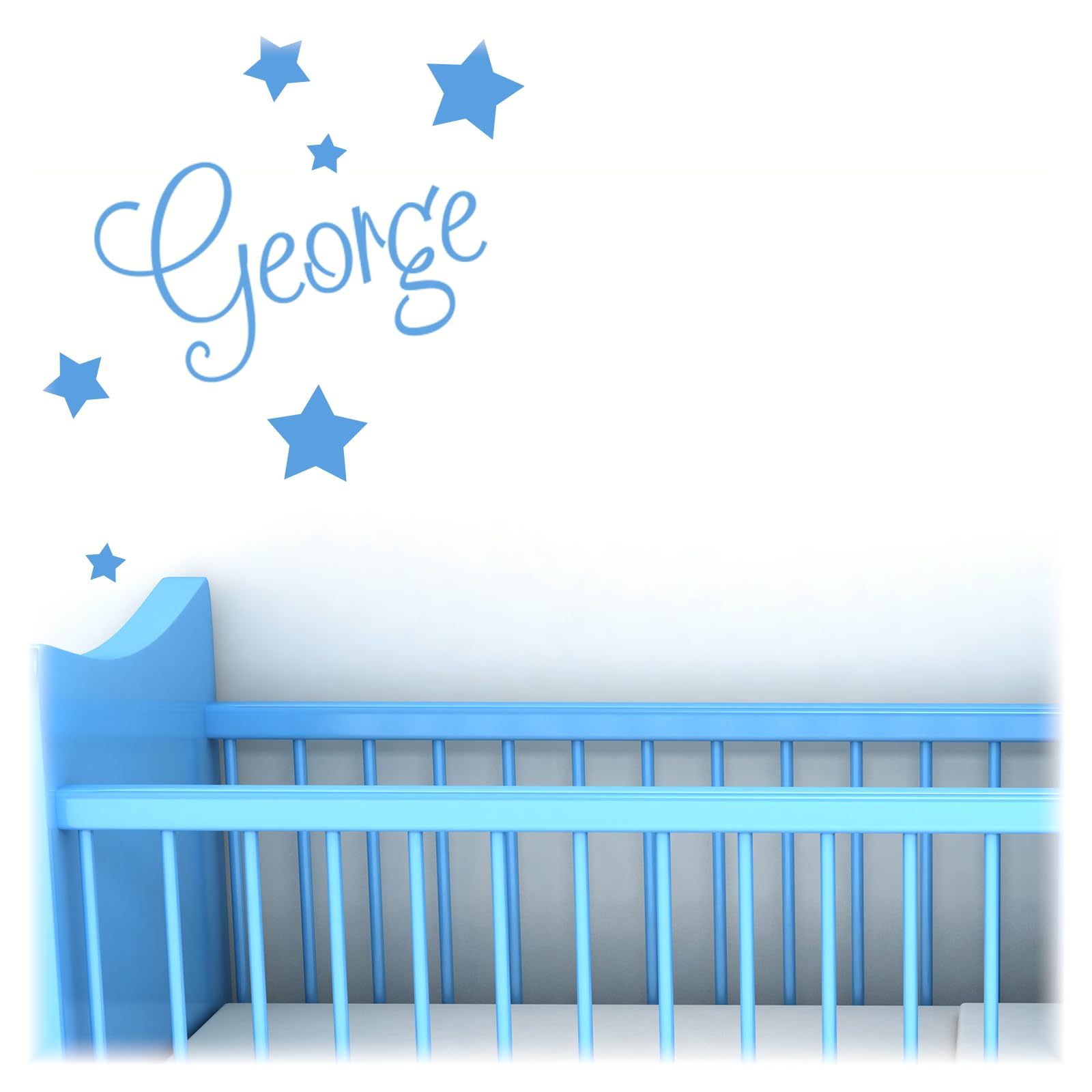 Personalised Wall Name with Stars - Custom Nursery Sticker