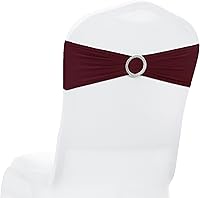 Vista 18 de MDS - Paquete de 250 lazos de elastano para silla, universales, bandas elásticas para silla, lazos con hebilla, lazo deslizante para decoración