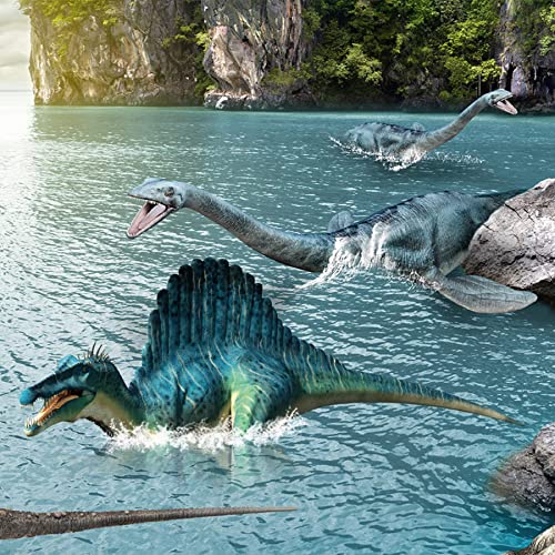 Póster de dinosaurios XXL ilustrado de 100 x 140 cm para habitación infantil premium 6