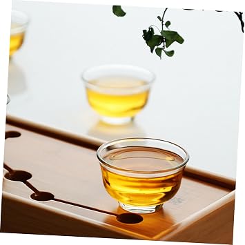 5 Piece High Borosilicate Glass Tea Cups Elegant Drinkware for Home Office