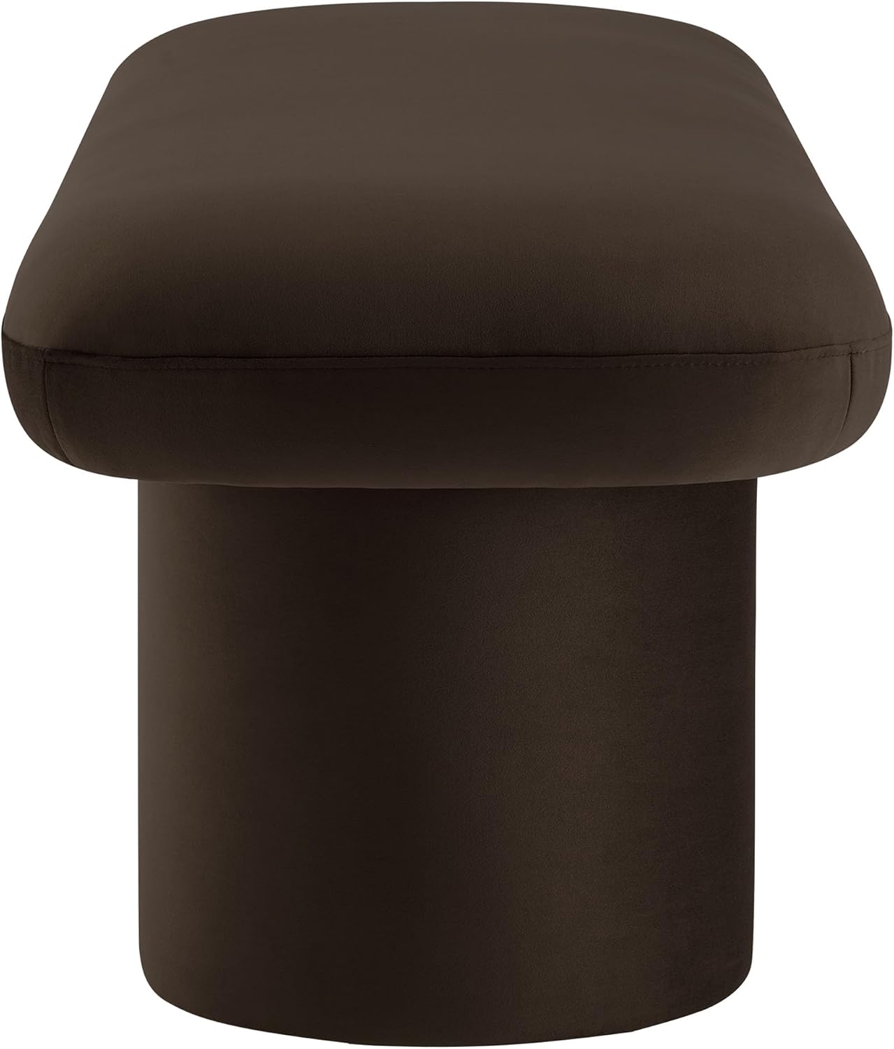 Modway Orla Performance Velvet Upholstered Bench in Chocolate Brown