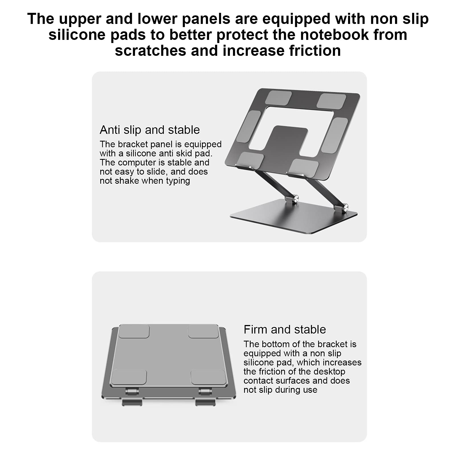 Supporto per Laptop Riser Ergonomico in Lega di Alluminio per Supporto di Raffreddamento per Home Office per Laptop Fino a 18 Pollici