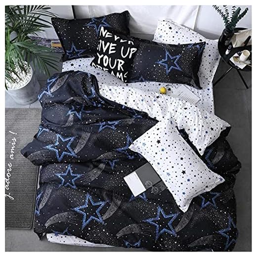 Påslakan Fancy Starry Sky Style Sängset 4 delar King Size Säng Queen Size Säng Set-4