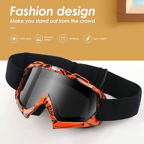 Miniatura 2 de Gafas de motocicleta ATV Dirt Bike Anti Scratch Motocross UV400 Proteger Gafas Off Road Anti niebla Riding Gafas