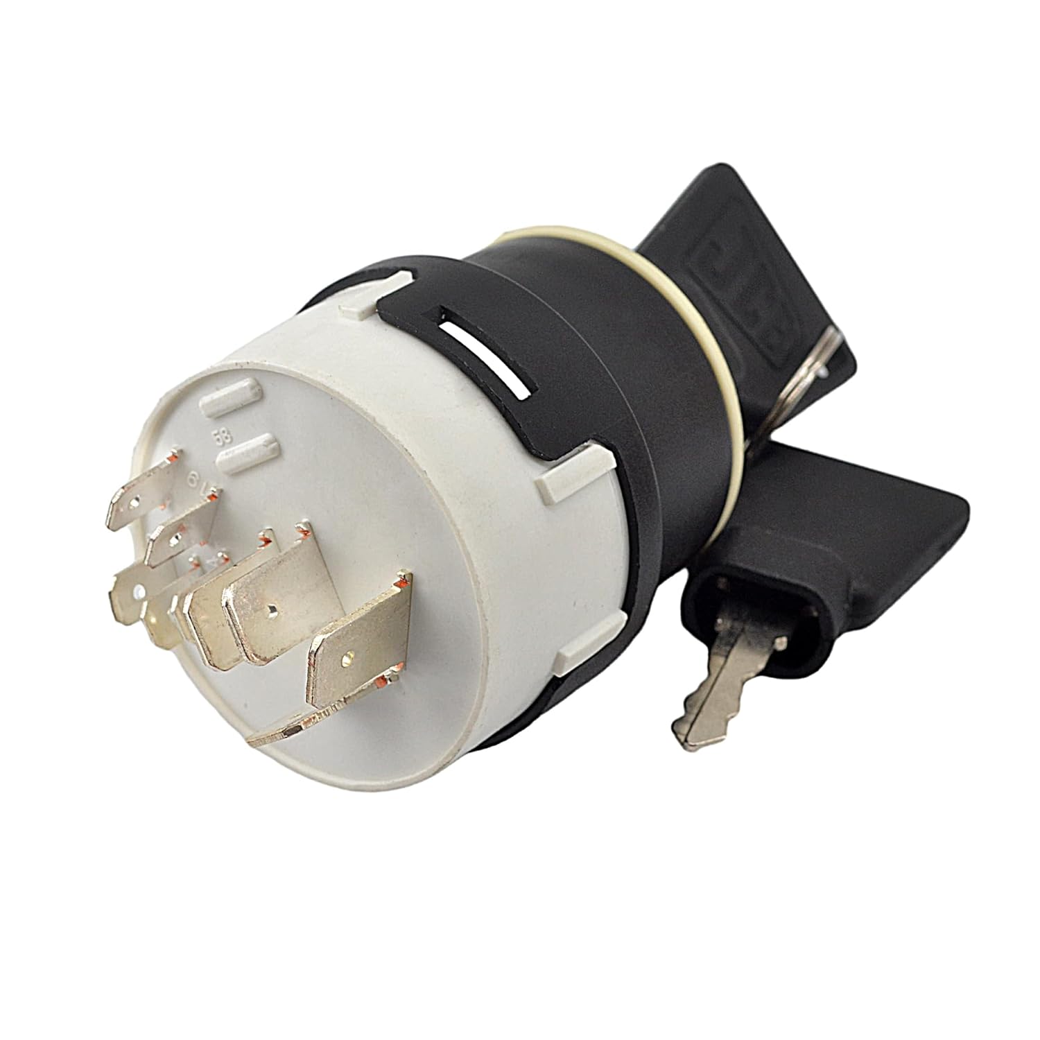 BUYMACHINERYPARTS 701/80184 Ignition Switch Compatible with JCB Backhoe 3CX 4CX 3 Pisition 9 Terminal with 2 Keys