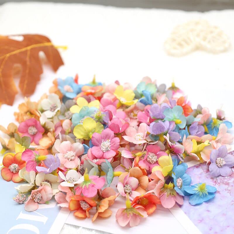 Sprießen 100 Pezzi Artificiali Margherita Teste di Fiori Teste di Fiori Finti in Seta Teste di Fiori Finti per Decorazioni Matrimonio Festa Casa DIY Scrapbooking