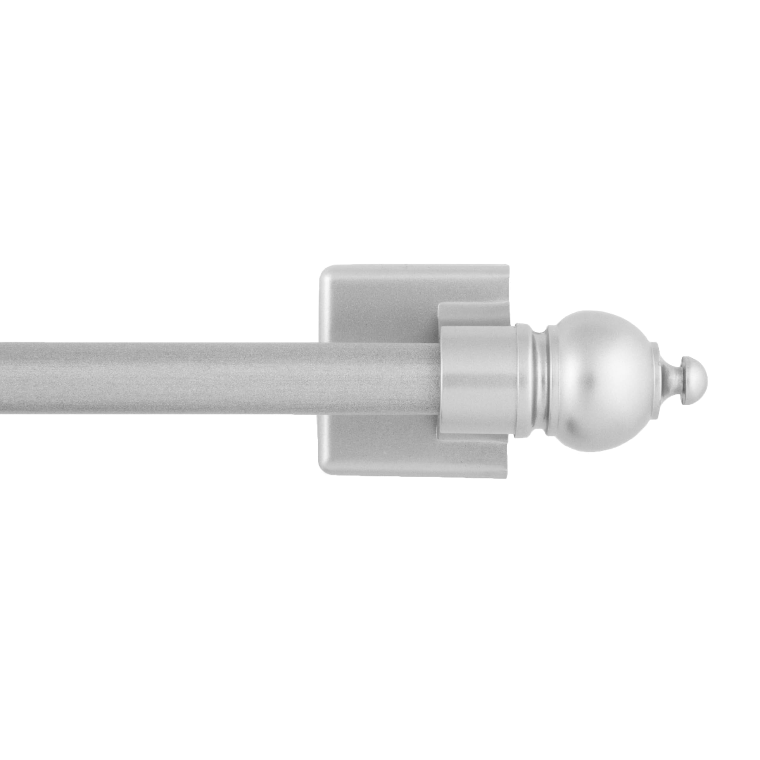 Kenney 40343 Tringle magnétique réglable Multi-Usage 1 cm pour Brise-Vue, 40,6-71 cm, satinée argentée, 1