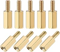 Vista 7 de uxcell M2.0.197x0.157 in+0.157 in macho-hembra latón hexagonal PCB placa base separador separador para FPV Drone Quadcopter, computadora y placa