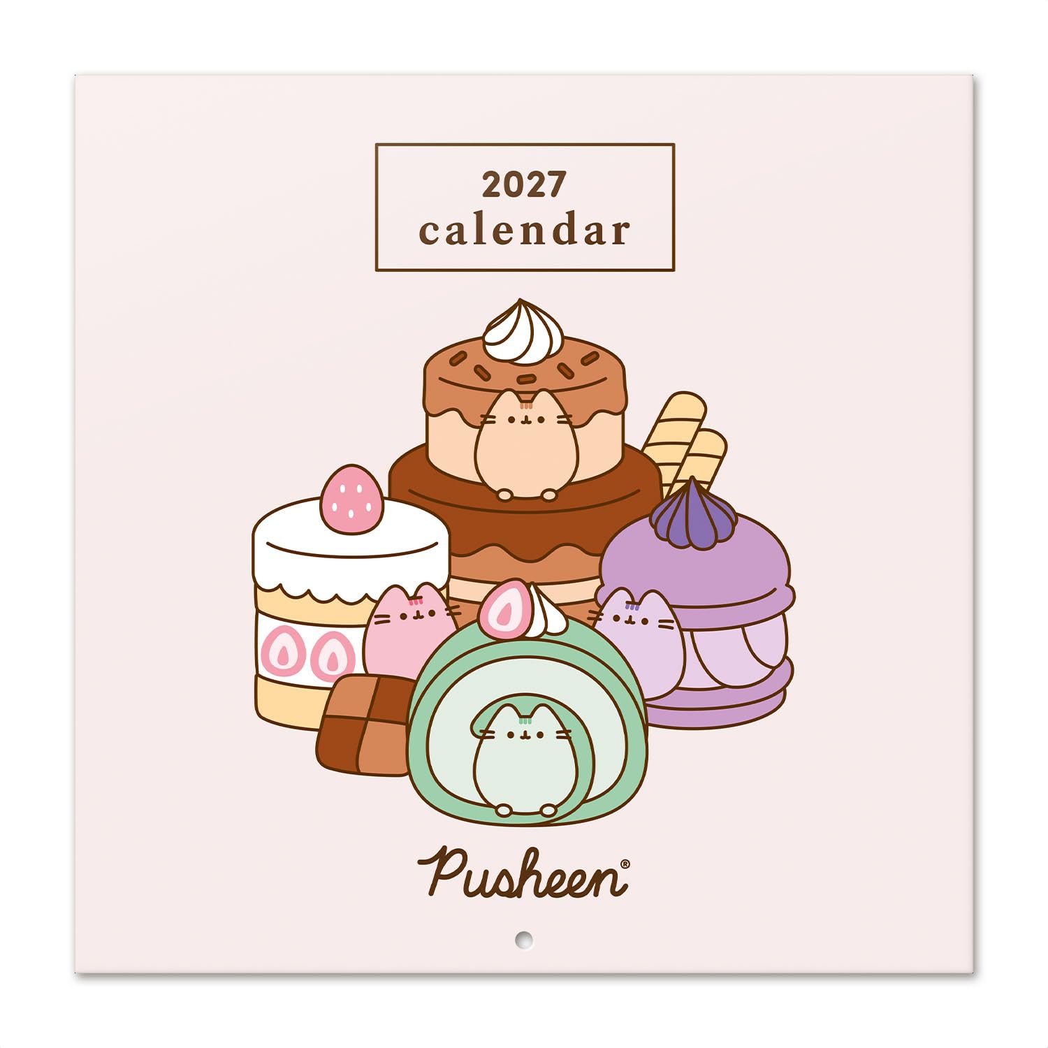 Grupo Erik Pusheen Cat Wall Calendar 2027 UK - Kawaii Gifts, Merchandise | Official Pusheen Calendar 2027 | Square Wall Planner Month to View, Family Calendar 2027 UK | Kawaii Cat Gifts for Cat Lovers