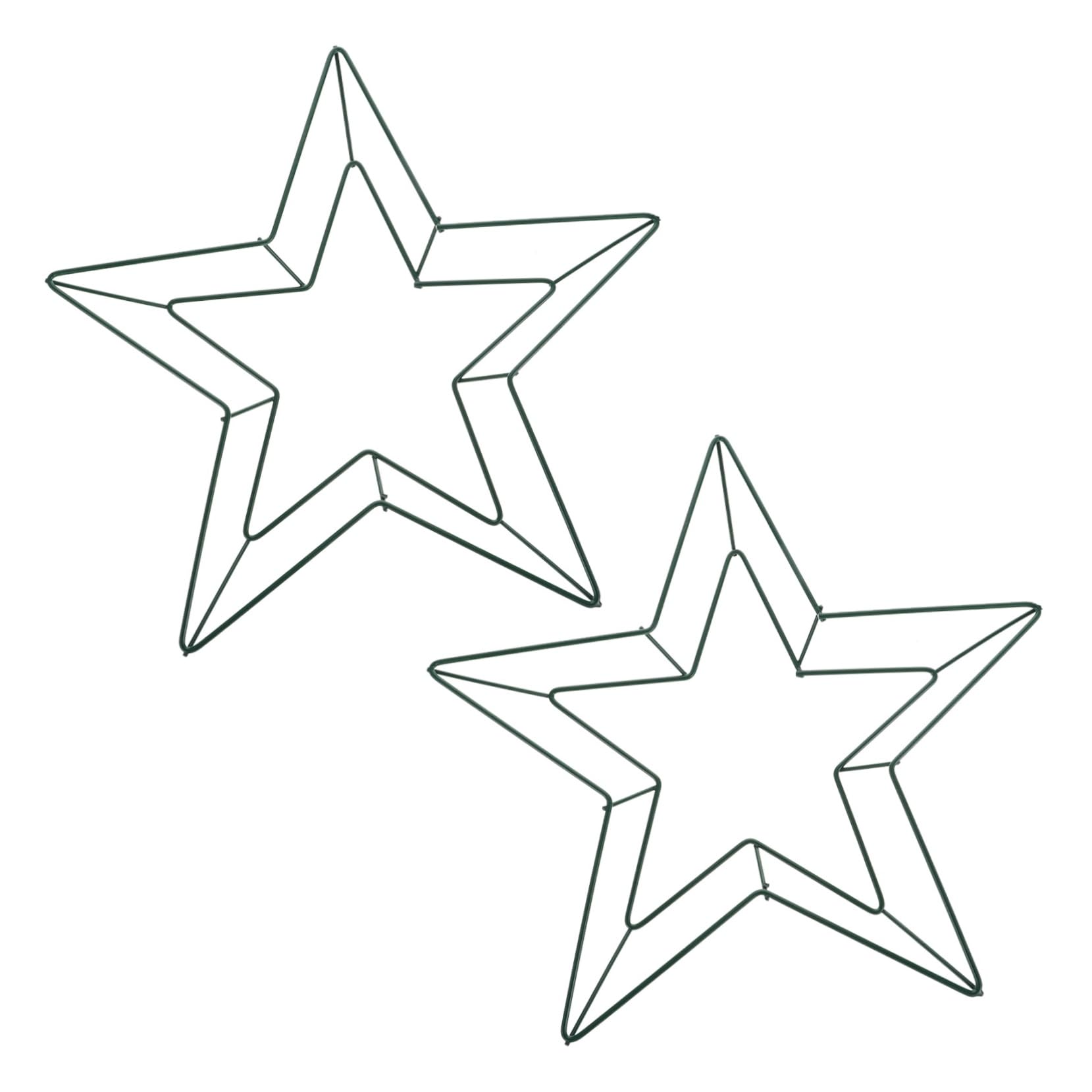 GOOHOCHY 2pcs Star Shape Wreath Frame Metal Decor for Wall Crafts for Festivals and Parties Sturdy Construction for Beautiful Wreaths