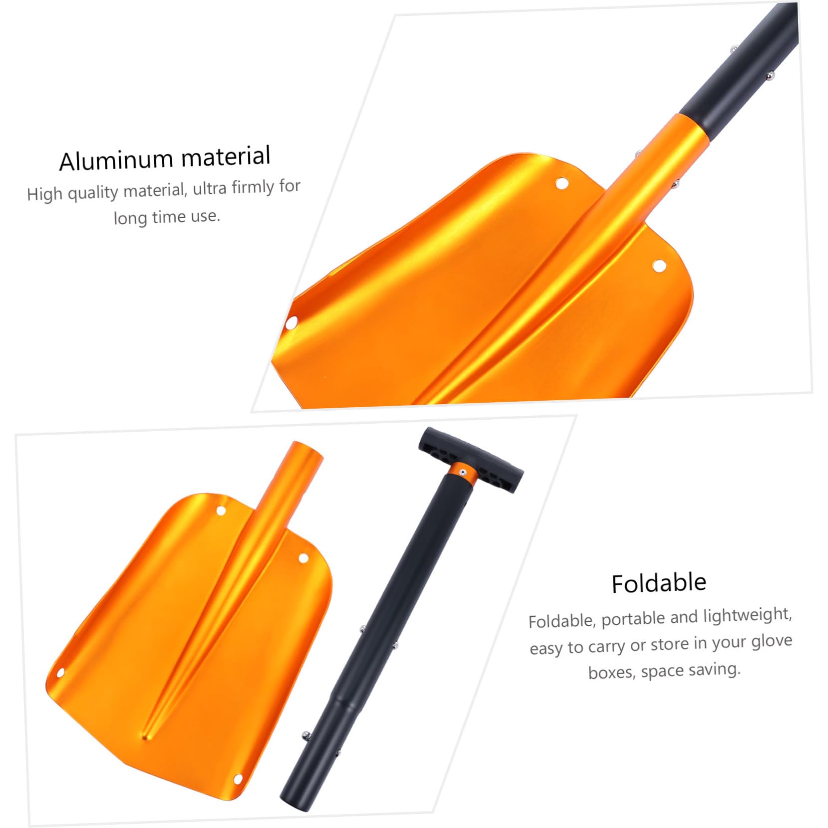 Toyvian 1 Pièce Pelle Hors Route Grattoir à Neige Pelle De Neige Pelle De Déneigement Pelles à Neige Robustes Grattoir à Glace Pliant Pelle De Dégivrage Gel Aluminium Couleur Aléatoire