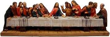 Ebros Da Vincis The Last Supper of Jesus and Disciples Decorative Figurine 12.25" L Religious Catholic Christian Decor Statue