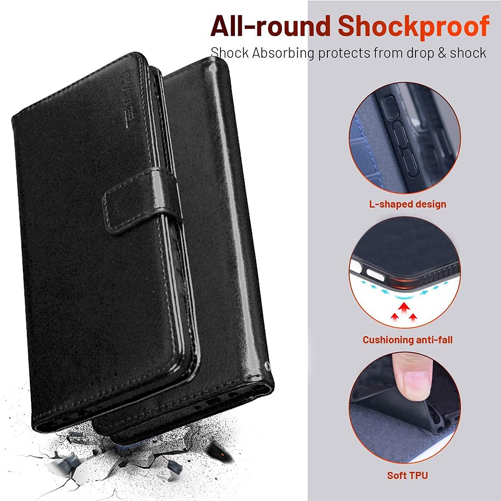 BRAND SET Flip Cover per Doogee S96 GT/Doogee S96 Pro, Custodia Pelle PU Magnetica Libro [Funzione Stand] [Slot Cart] Antiurto Custodia Portafoglio Per Doogee S96 GT/Doogee S96 Pro-Rosso