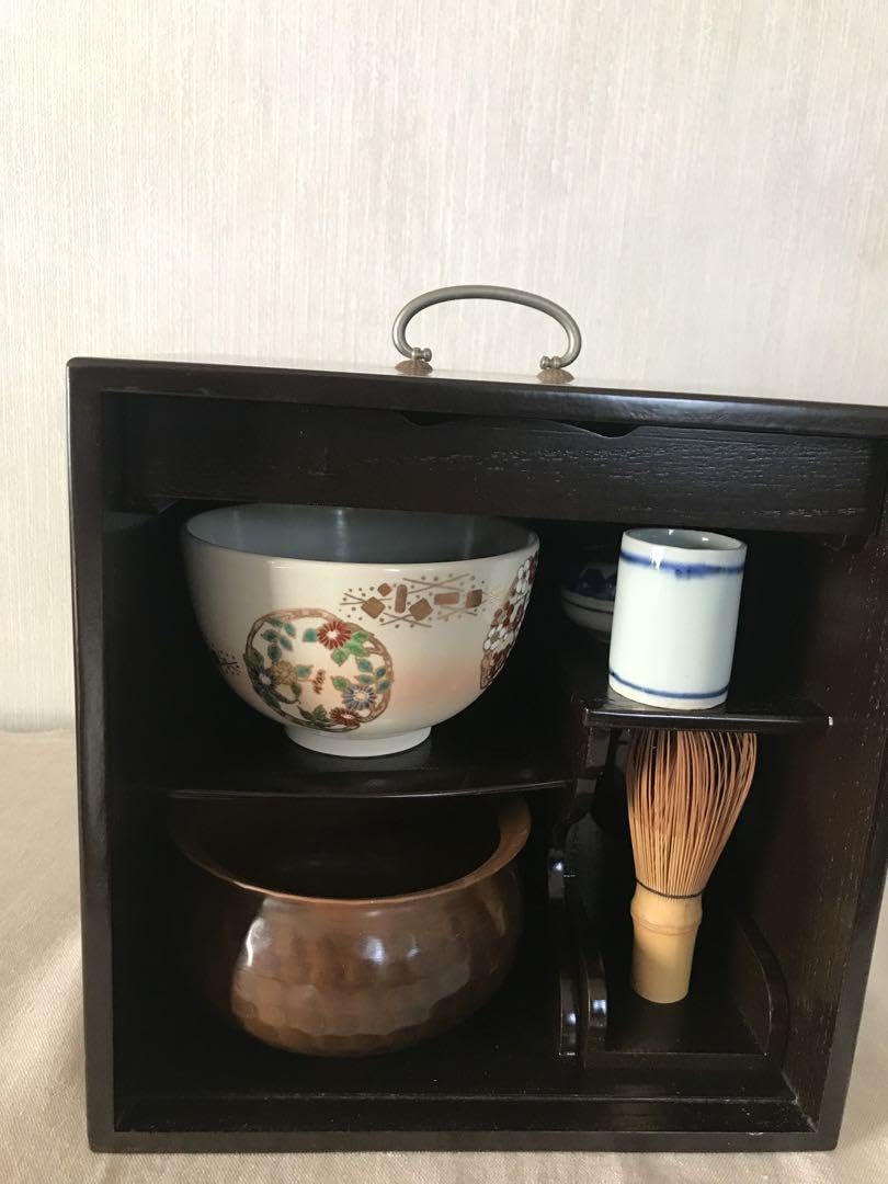 茶道具 漆塗り茶箱 茶道具一式 8点 茶道具 一式 茶箱 朱蒟醤 本