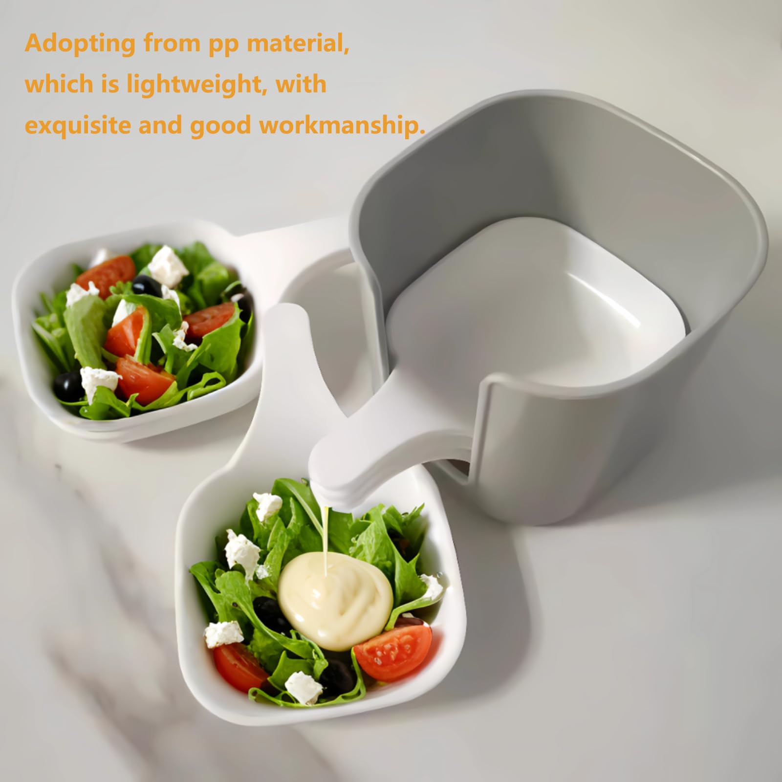 SZSUYAD Dipping Bowls Sets of 6 2.5 Oz,Outdoor accessories,with handle, Unbreakable,for Sushi, Dipping Sauce Cups, Mini Prep Bowls,Dip Bowls for Side Dish,Tomato Sauce,sizzling spice, soy,BBQ