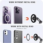 Universel 360° Pro Support magnétique de téléphone de voiture (2026) – Super forte aspiration & Support téléphonique réglable pour tous les téléphones portables, visionnage mains libres avec anneau métallique, pas d'interférence de signal