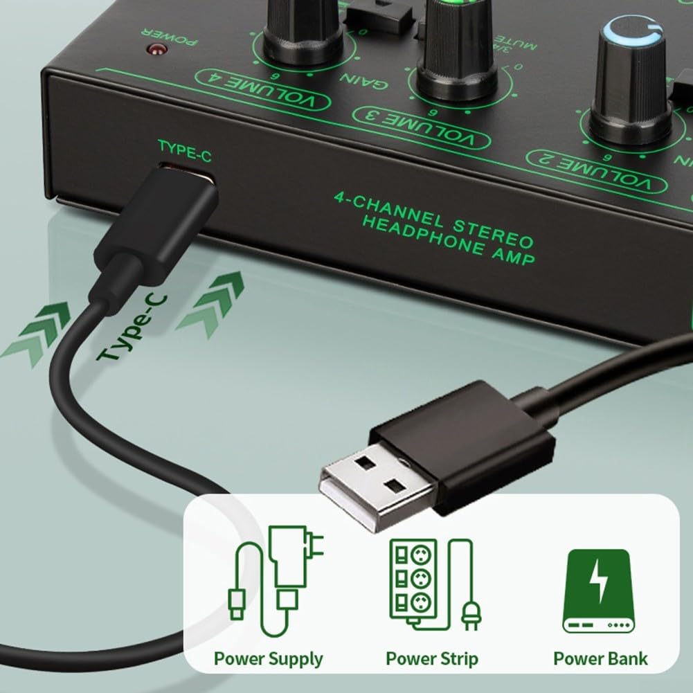 Amplificador de auriculares portátil avanzado de 46 canales diseñado para músicos y audiófilos por igual (6 canales)