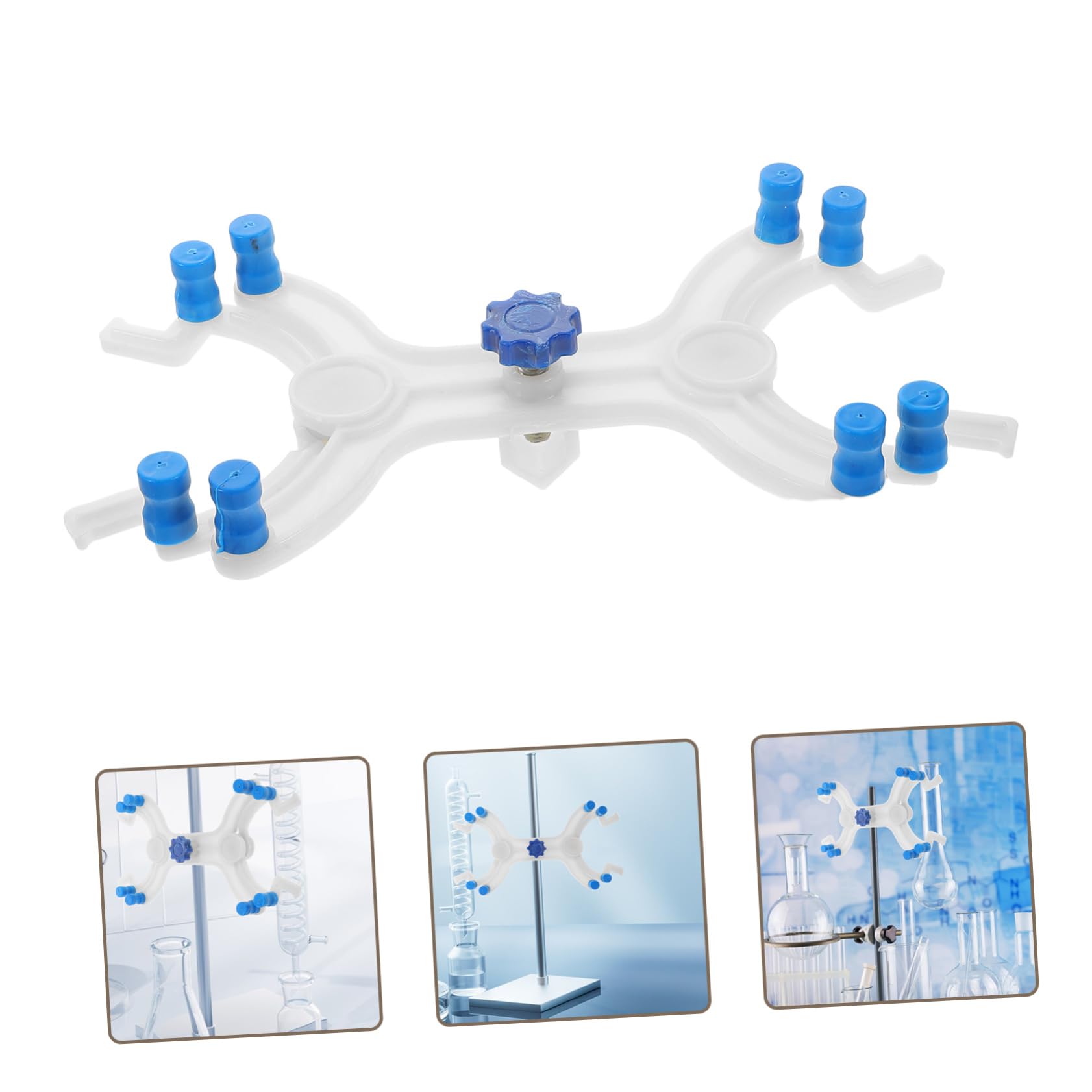 Pinza Regolabile Plastica Per Burette e Becher Clip Butterfly Doppia Per Supporto Laboratorio Accessorio Versatile Per Esperimenti Chimici