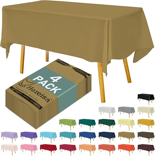 Miniatura 71 de Mantel desechable de alta calidad, paquete de 12, manteles de 54 x 108 pulgadas para fiestas, manteles decorativos para mesas rectangulares, mantel