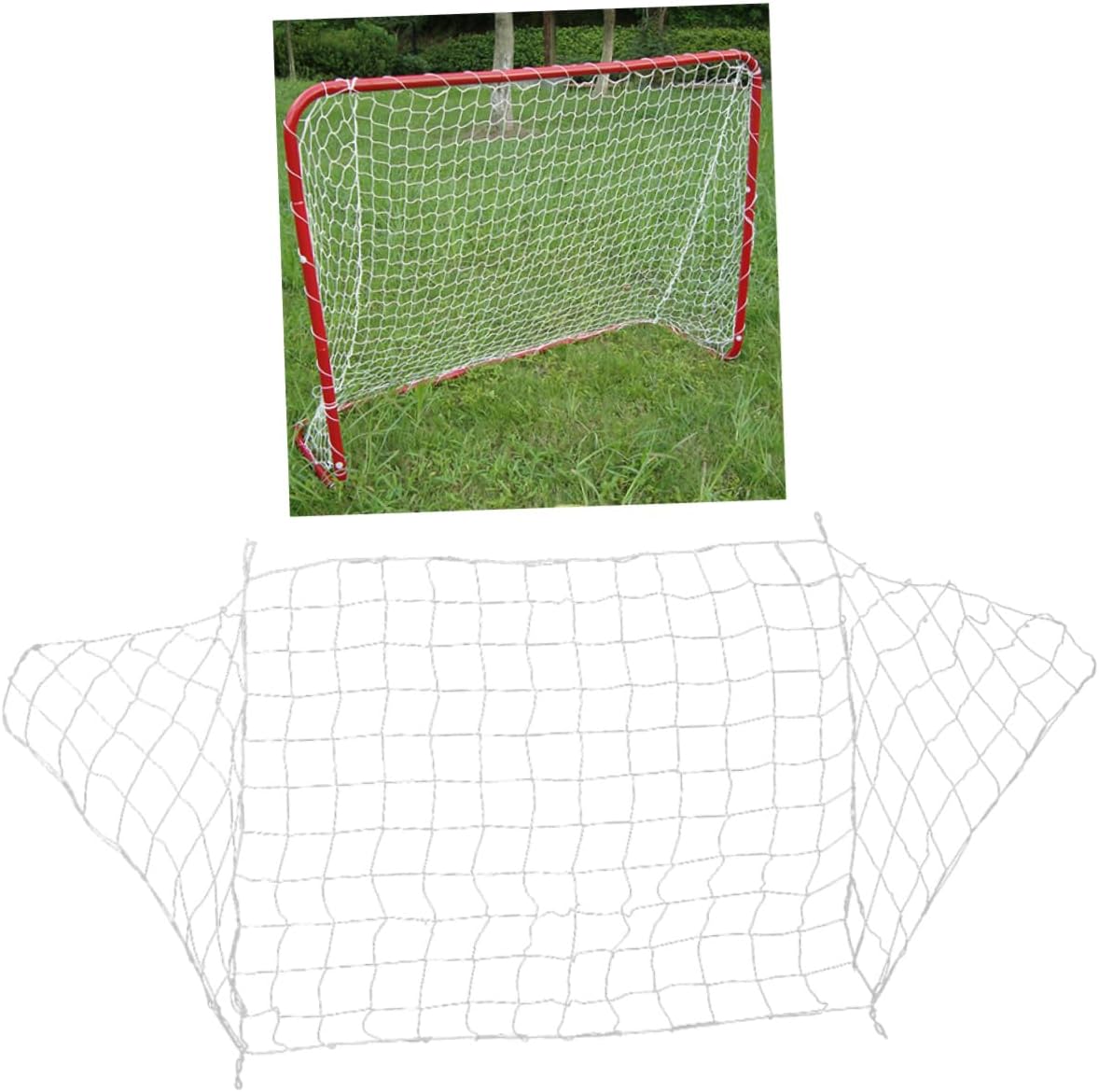 2pcs Football Soccer Goal Net Outdoor Sports Training Equipment for Players All-Weather Soccer Accessories for School and Backyard