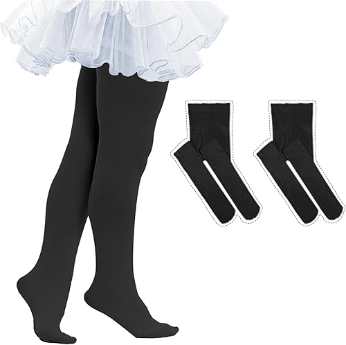 Miniatura 2 de Medias de Ballet para Niñas - Medias Ultra Suaves y Elásticas con Pies para Niñas Pequeñas - Calcetines Cálidos