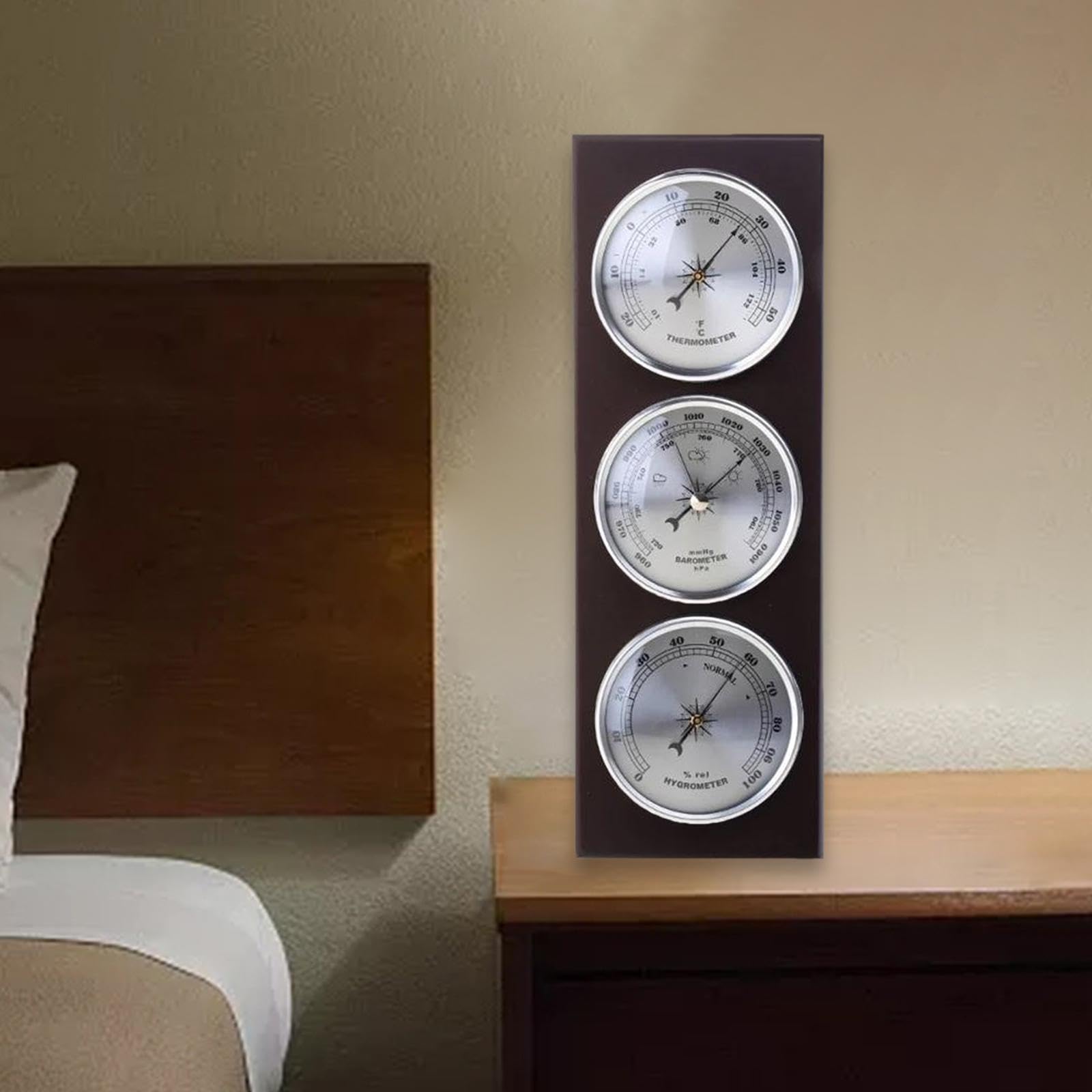 Traditionelle Wetterstation mit Klimamessgerät, Thermometer, Und Hygrometer – Dekoration für Wohnzimmer, Schlafzimmer, Schreibtisch Und, Vertikale
