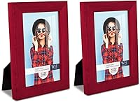 Vista 7 de Renditions Gallery - Set de 2 marcos de fotos de 4 x 6 pulgadas, estilo moderno de alta gama, hechos de madera maciza y vidrio de alta definición