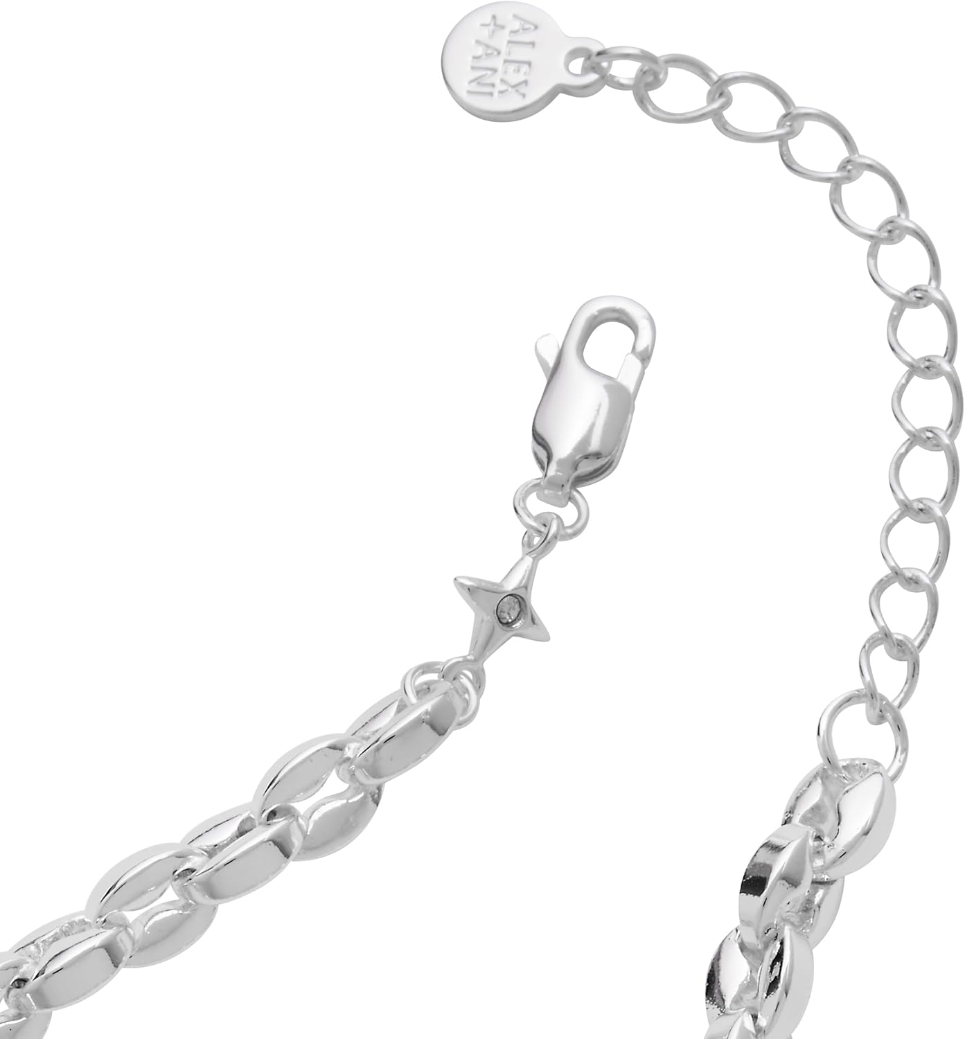 Alex and Ani Puffy Chain Bracelet, Shiny Silver